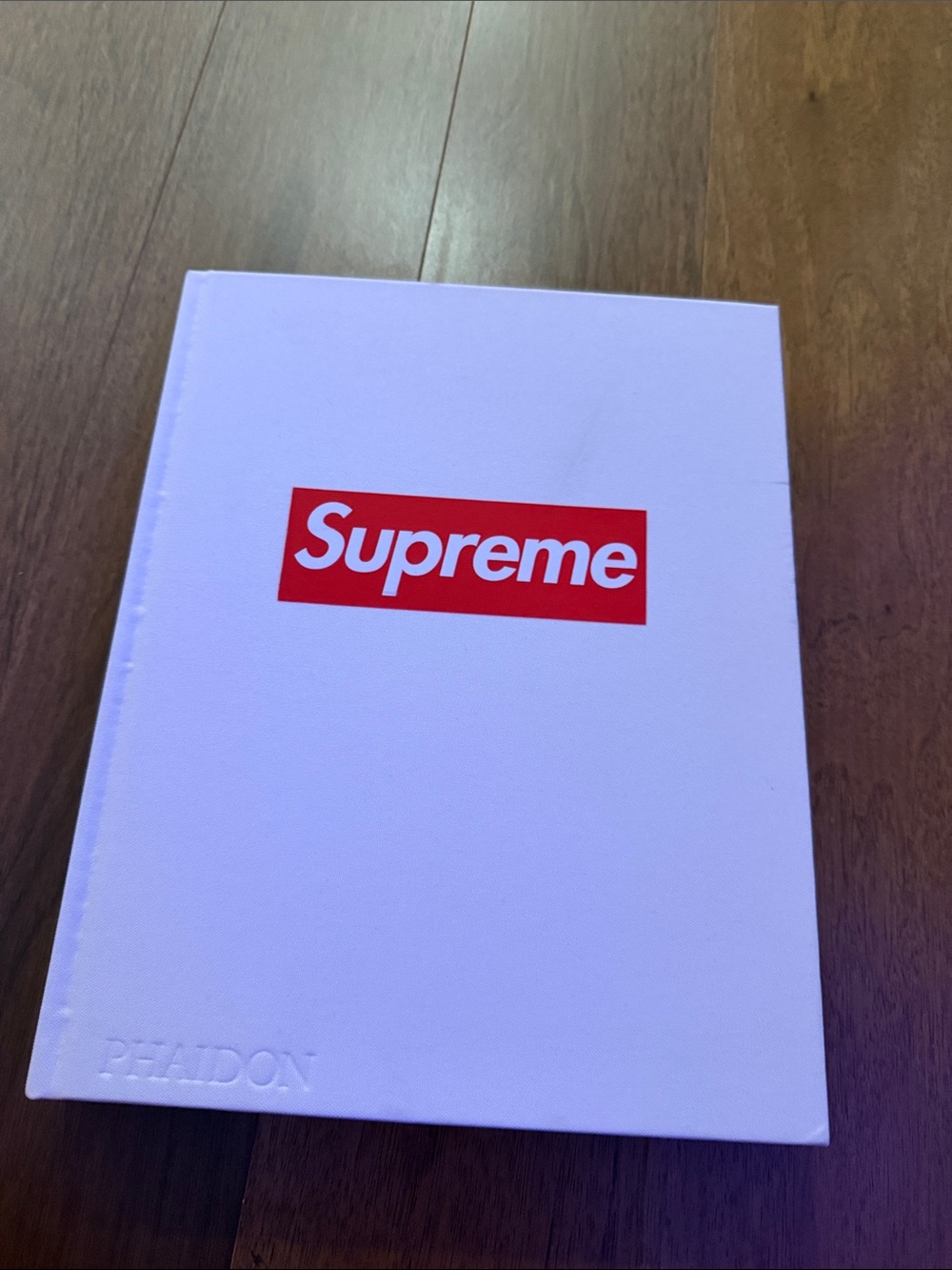 Supreme White Hardcover Book with Red Box Logo